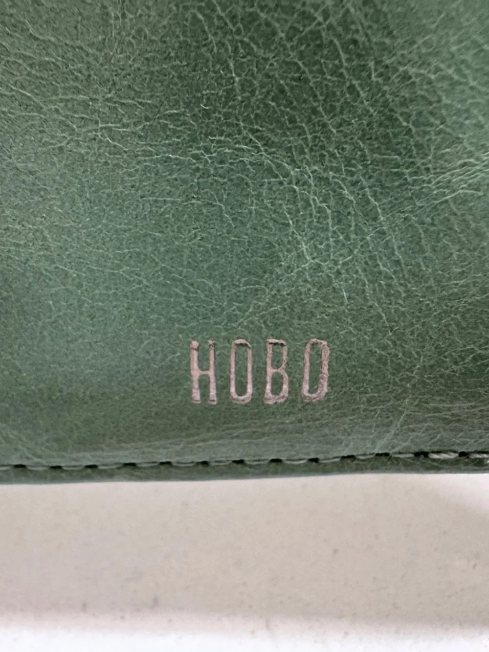 HOBO Euro Slide Card Case/wallet & Passport Case: Leather Fall Color Jade NWT